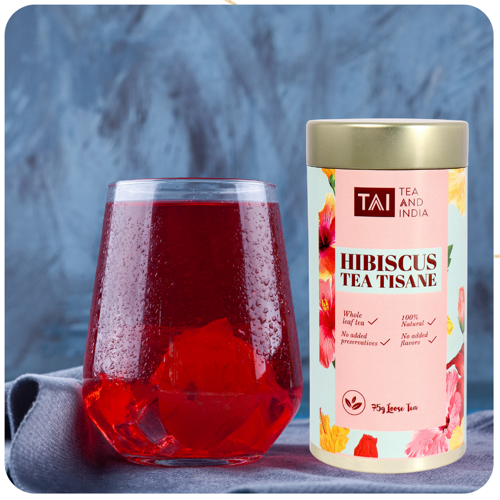 hibiscus tea tisane, blue pea tea, blue tea, green tea, herbal tea, tea and india, teaandindia 