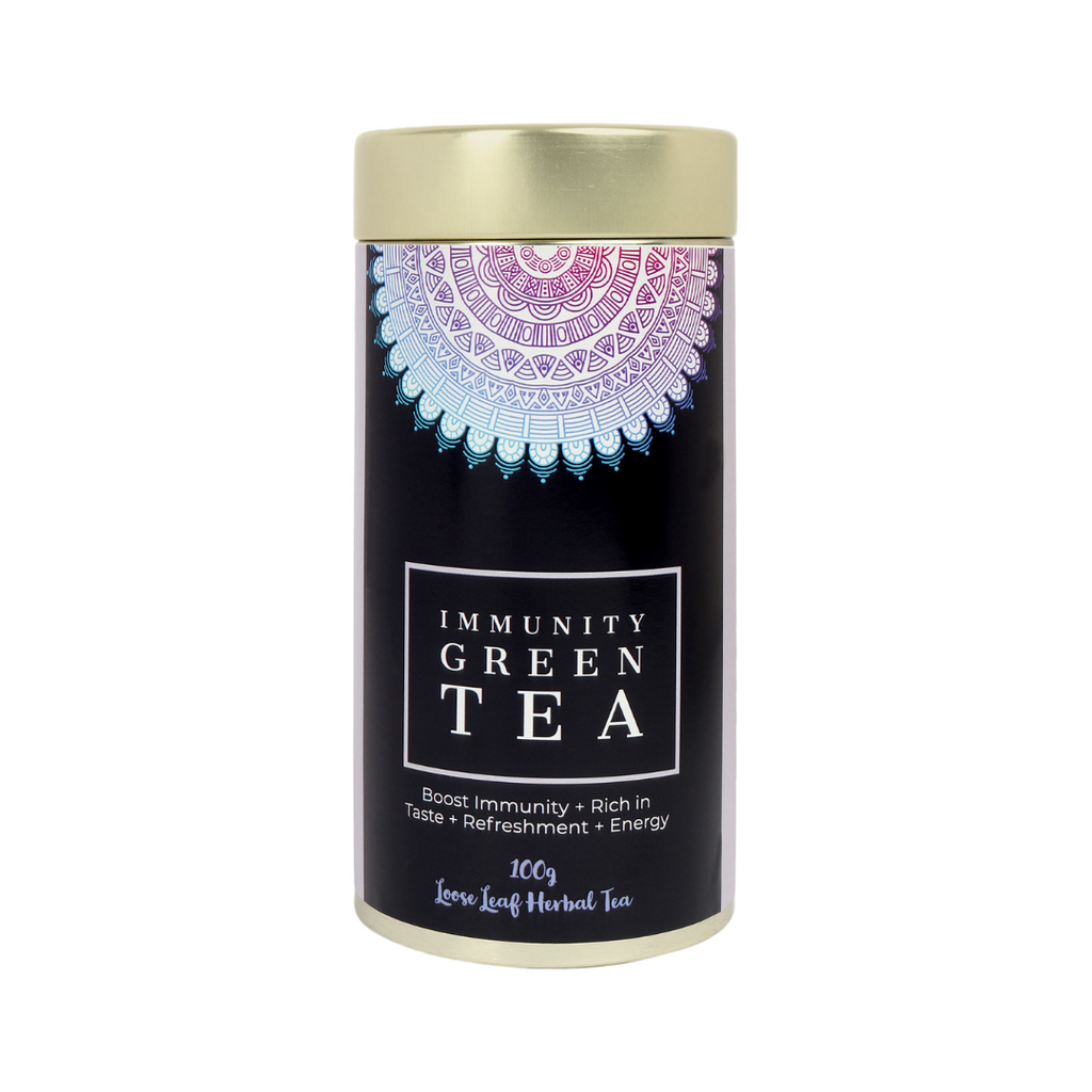 Immunity Tea - TEA AND INDIA, Green tea, herbal tea, tea and india immunity green tea, best tea, loose leaf herbal tea, 