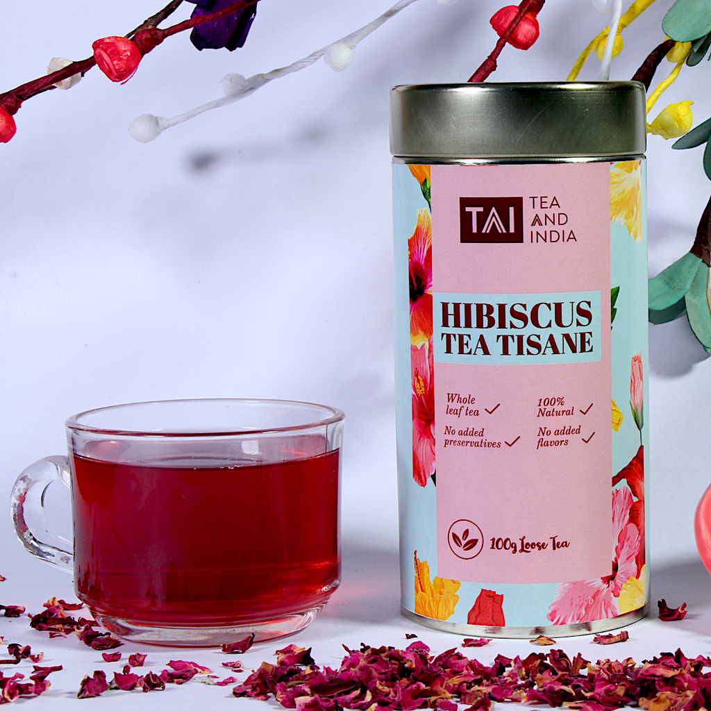 hibiscus tea tisane / herbal tea / Green tea / tea and india / teaandindia tea / chai / whole leaf tea / hibiscus tea / red tea
